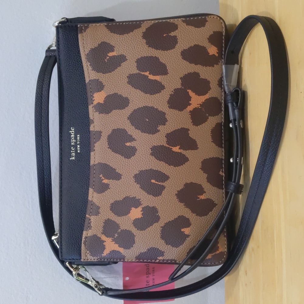 NWT Kate Spade Margaux 🐆 Leopard Convertible Leather Crossbody
